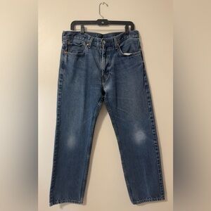 Levi's 505 Mens 36X30 Blue Denim Jeans Straight Leg Regular Fit Med Wash Cotton